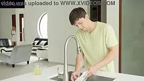 Laura Bentley drains her stepson's cock when hubby leaves