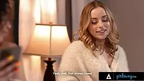 Girlsway PAWG Anna Claire Clouds and petite Alexis Tae dive into lesbian pleasure!