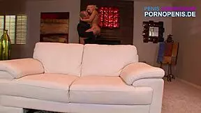 Nice Looking Girl Having Sex Top Of The Table, Her Swollen Pussy Gripping His Monster Cock.