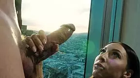 petite brunette melissa stratton with brad newman in glasses