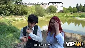 vip4k redhead olivia shows lingerie and fucks in public 😍