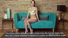 Yo, this amazing teenie is pleasuring her tight vagina until climax.