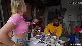 Reality Kings Present Wild Outdoor Face Fucking. Blonde Teen with Piercing Takes Deepthroat Hard!