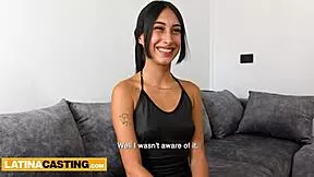 I tricked this latina hottie into fucking at the casting