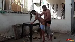 Fucking the babysitter's ass in the backyard?