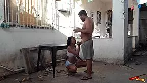 Fucking the babysitter's ass in the backyard?