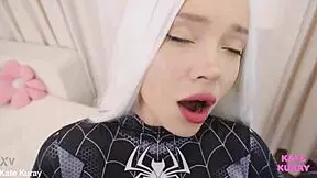 Kate Kuray Fucks Intensely in Spider-Girl Cosplay