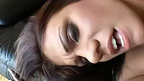 Addison Rose bends over in stockings, licks monster cock, and enjoys semen!