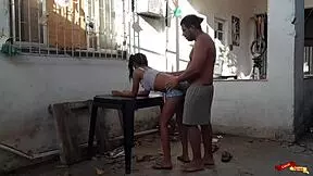 Fucking the babysitter's ass in the backyard?