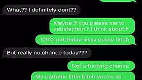 Sexting emasculates my sissy bitch, humiliation