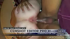 Watch this hot amateur girlfriend take it balls deep with a monster cock!