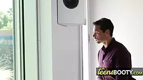 Sarah Wakes Horny Master for Intense Oral and Big Cock Doggy Action