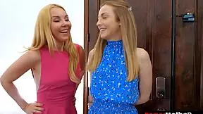 Boy discovers stepmom kissing stepsister in cheating fun 😏