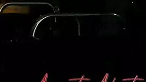 Day 93 of anal: submissive teen rides big cock at night in public.