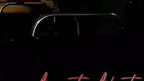 Day 93 of anal: submissive teen rides big cock at night in public.