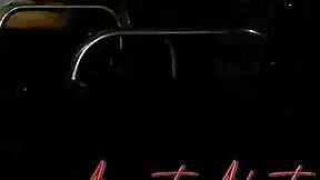 Day 93 of anal: submissive teen rides big cock at night in public.