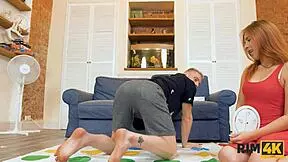 Rim4k Guy Prefers Sex Over Twister with Girl! Her Shaved Body Drives Him Wild
