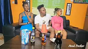 Two cute teen 18+ friends enjoy a fun and wild time together.