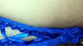 i pull my panties aside and he fucks my ass so good with a dildo