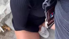 Risky public sex with tall teen influencer!