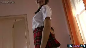 Classy Heeled Brit Mature Milf Fingers Teen's Small Tits Intensely