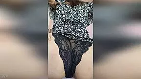 girl playfully teases fans by gradually getting naked