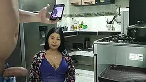 My step-nephew sneaks a quick fuck in the kitchen