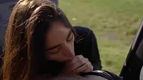 horny teen 18+ sucks me on road trip pov