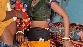 I fucked the hot bhabhi in her saree in the room