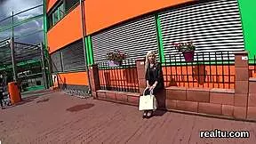 Ravishing Czech teen gets seduced in a shopping centre, clothes ripped for hardcore POV fucking.