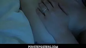 Cute teen stepsister April Aniston plays games with stepbro then they fuck POV 😏