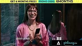 Girlsway nearsighted milf lexi luna mistakes all natural stepbae hailey rose for her lover.