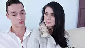 petite wife nicole black rides dick beside cuck husband