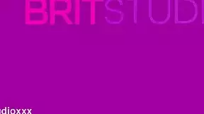 British blonde student nurse in uniform edges to orgasm with fucking machine