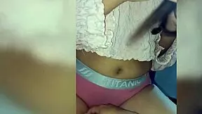18-year-old girl with perfect tits sucking my fingers in this real amateur homemade video
