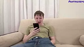 Petite Helena gets PANTYHOSE RIPPED and FUCKED