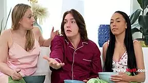 Virgin Guy Feels Overwhelmed by Horny Step Family Desires.