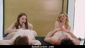 Stepbrothers Fuck Stepsisters In Intense Foursome Art Project