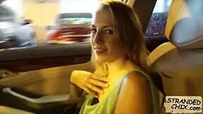 Innocent teen hitchhiker gets spied on and fucked outdoors!