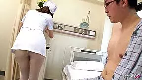 Skinny Japanese Nympho Nurse Bangs Shy Boy In Hospital!