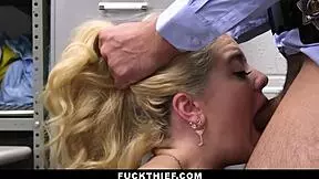 Mall Officer Fingers Teen 18+ Pussy In Garage To Check For Hidden Items - FuckThief