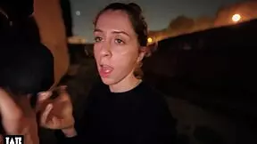 slutty teen 18+ie get risky public facial