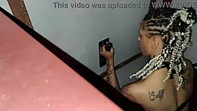 Petite Latina's First Glory Hole Sucking with Pierced Nipples.