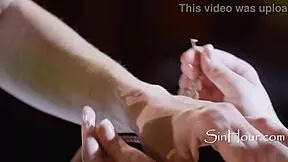 Blonde step mom gets her big tits worshipped by young guy in a cute mature scene.