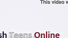 Real 18-year-old in lingerie gets raw fucked and creampied.