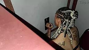 Petite Latina's First Glory Hole Sucking with Pierced Nipples.