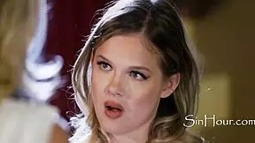 Blonde step mom gets her big tits worshipped by young guy in a cute mature scene.