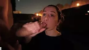 slutty teen 18+ie get risky public facial