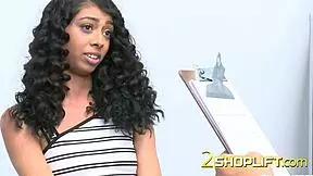 Skinny Teen Thief Ready to Blow Officer's Huge Cock?