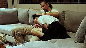 Tiny Asian Teen Girlfriend Sucks Big White Cock with Deep Blowjob Skills. She’s So Tight!